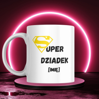 Personalizowany Kubek Super Dziadek [Imię] – Prezent na Dzień Dziadka, 330 ml lub 450 ml